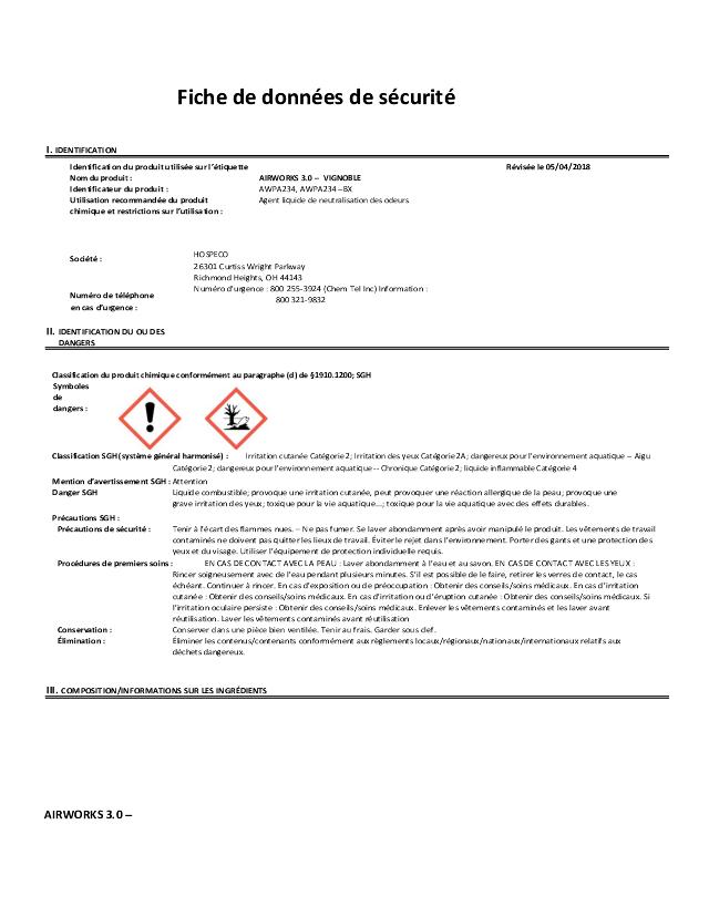 Safety Data Sheets | Hospeco Brands Group