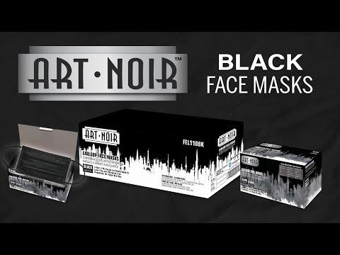 Art Noir - Black Disposable Facemasks