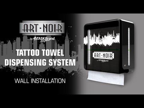 Art Noir Tattoo Towel Dispensing System | Wall Installation 