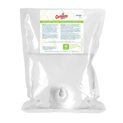 Certainty® Clearly Green Foam Soap, 1L, 4/cs 441650