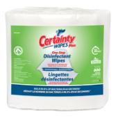 Certainty® Biodegradable Plus Disinfectant Wipes Roll, 8” x 6”, 800 Wipes/Roll, 2 Rolls/Case 62800