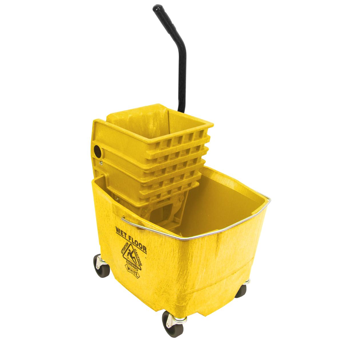 Impact® Premium Sidepress Bucket & Wringer Combo, Yellow, 1/ea 6Y 2635 3Y
