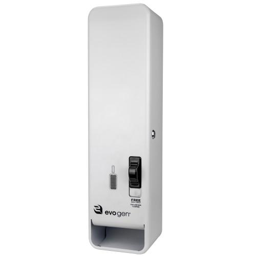 Hospeco® Evogen® Single Channel Pad Dispenser, White Steel, 1/ea EV7