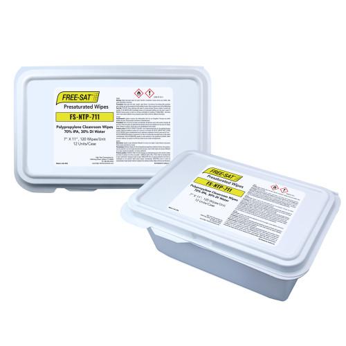 FREE-SAT® Pre-Saturated Polypropylene Cleanroom Wipes, 70% IPA, 7