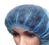 Bee-Safe® Polypropylene Bouffant Caps, 100/bg - 10 bgs/cs - Blue, 28