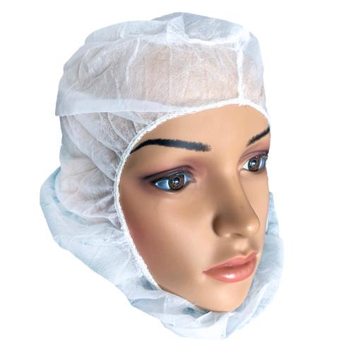 Bee-Safe® Polypropylene Cleanroom Hoods, Large, White, 100/bg - 10 bgs/cs GAH HOOD WH