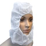 Bee-Safe® Polypropylene Cleanroom Hoods, Large, White, 100/bg - 10 bgs/cs GAH HOOD WH 2
