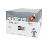 Safety Zone® High-Density Polyethylene Powder Free Gloves, 10x100, Clear, 2 mil, 35