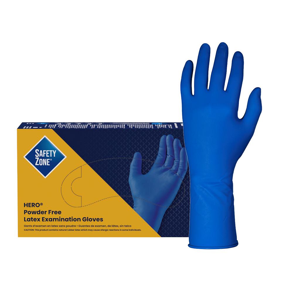 Safety Zone® Hero® Latex Powder-Free Exam Gloves, 12