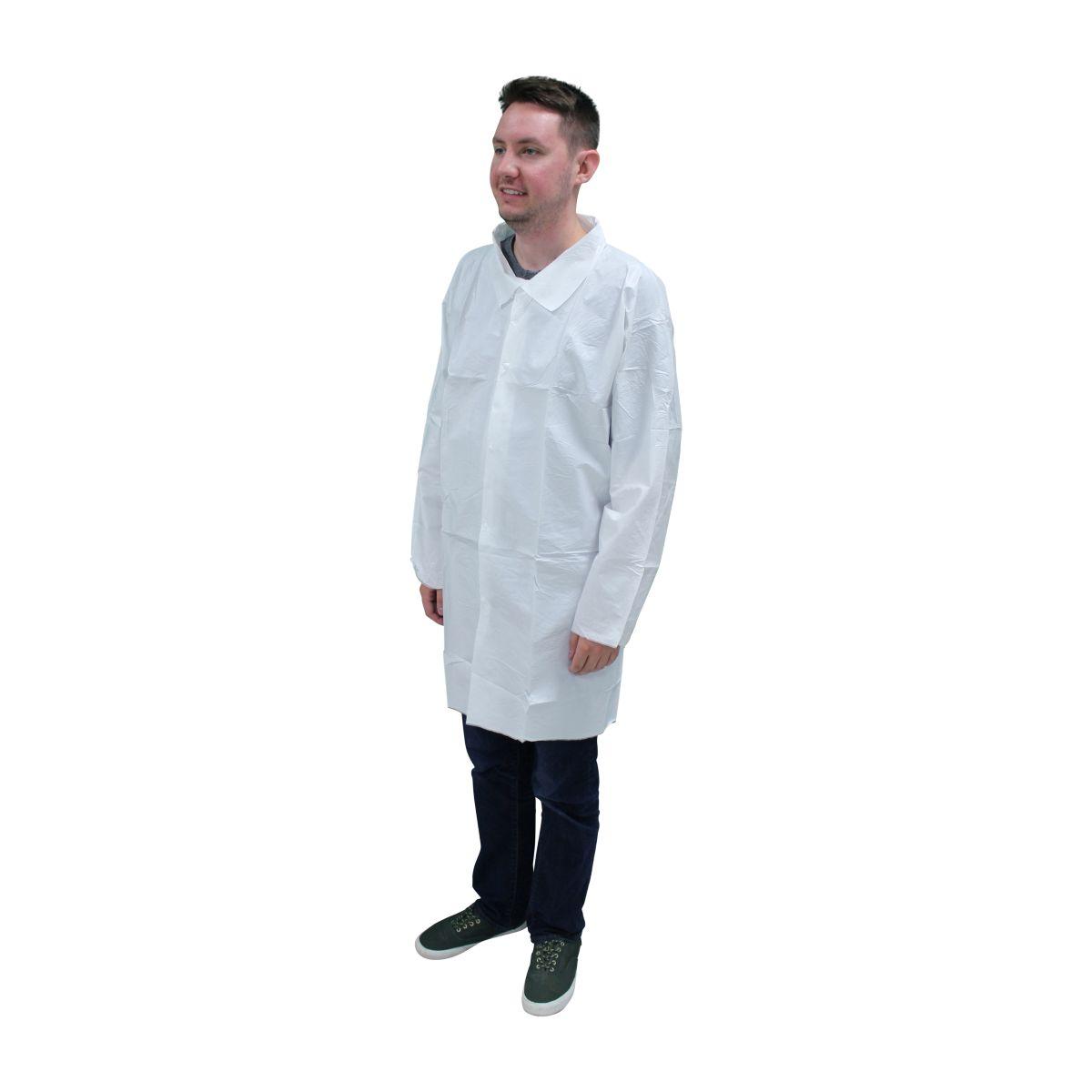 PROMAX LABCOAT LONG SLEEVE SNAP M1010 E W 2X