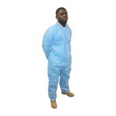 Safety Zone® ProMax® II Coveralls w/ Zip Front, Open Wrists & Ankles, Elastic Waist, Light Blue, 25/cs - 3XL M1142B-3X