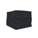 49 Gram 16x16 Microfiber Cloths 300GSM-Black 15dz/cs M915100BL