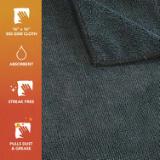 49 Gram 16x16 Microfiber Cloths 300GSM-Black 15dz/cs M915100BL 5