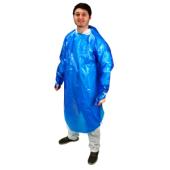 Safety Zone® ProGuard® Vinyl Alternative Isolation Gowns, Long Sleeves, Thumb Loops, 6 Mil, Blue, 5/bg - 10 bgs/cs - X-Large MMVA-6G-B-XL