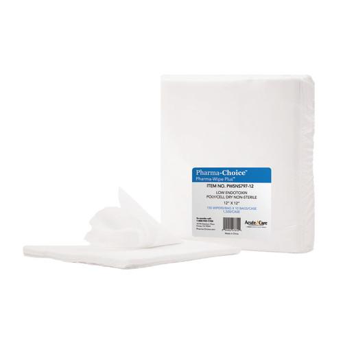 PHARMA-WIPE™ Polyester/Cellulose, Dry Wipe, 12x 12 PW5NS797 12