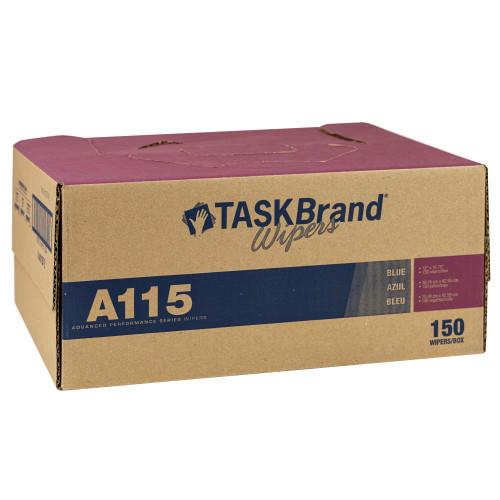 Taskbrand Logo TASKBrand® A115 Advance Performance Wipers, Spunlace, Blue, 12