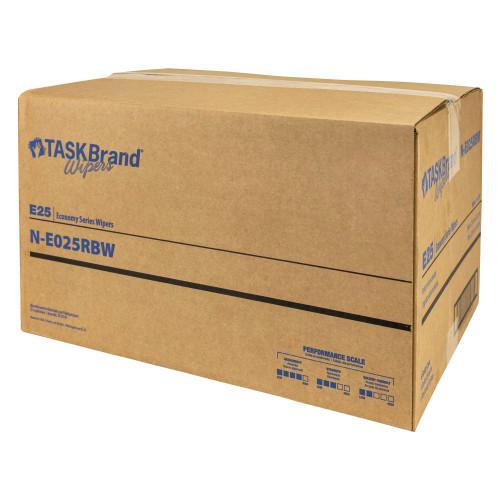 Taskbrand Logo TASKBrand® E25 Economy Series Scrim Wipers, White, 9
