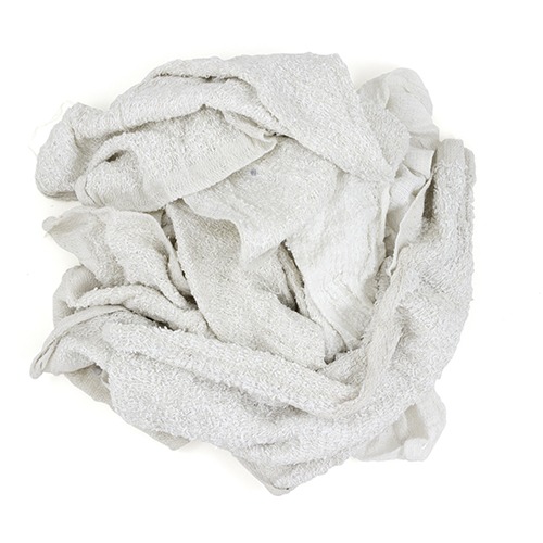 New White Economy Terry Rags, Unwashed, 10 lb/cs