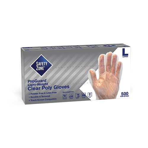 ●DANGEROUS GOODZ Safety Zone® High-Density Polyethylene Gloves, Powder-Free, 20x500