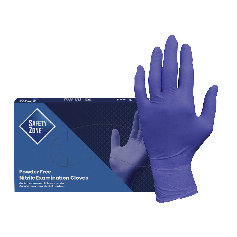 ProWorks Blue-Violet Nitrile Exam Gloves, Powder-Free, 3 mil (HOS