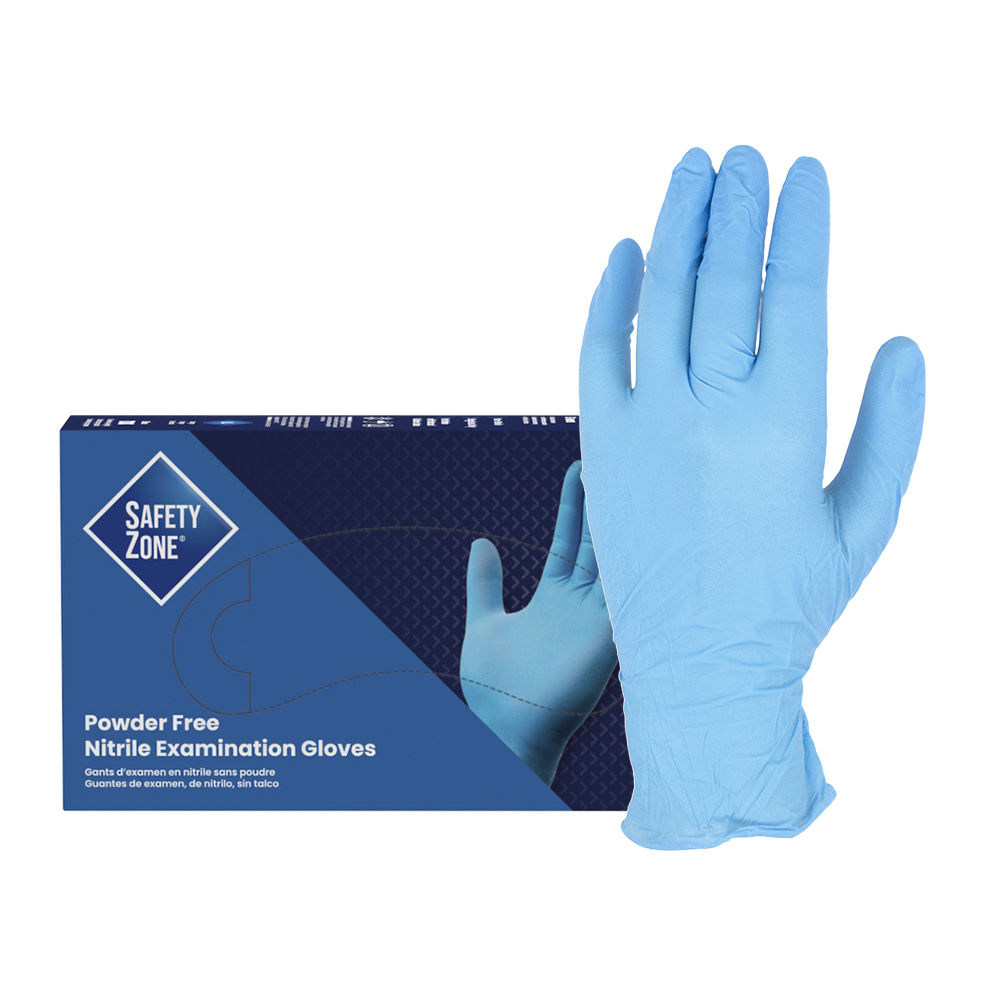 ProWorks Blue Nitrile Exam Gloves, Powder-Free, 4 mil (HOS-GL