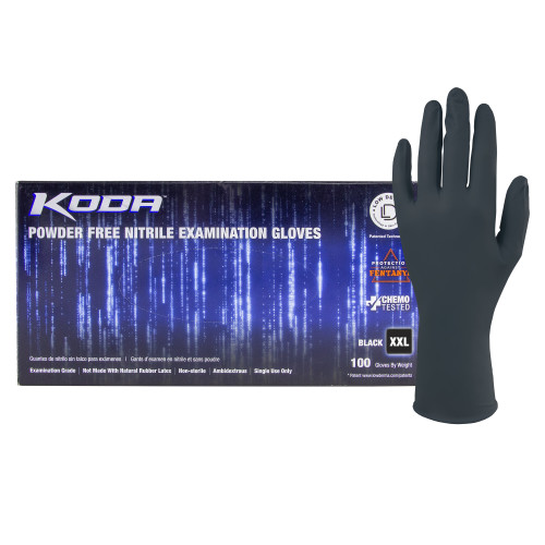 Shop KODA® Nitrile Exam Sensitive Skin Powder Free Black 5.5 Mil