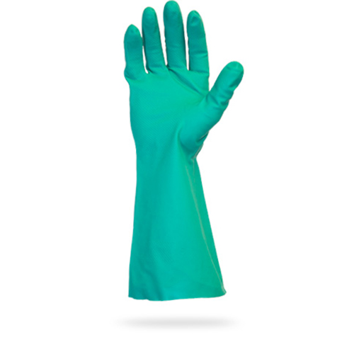 Shop Safety Zone® Nitrile Unlined 22 Mil Green Gloves Medium GNGU