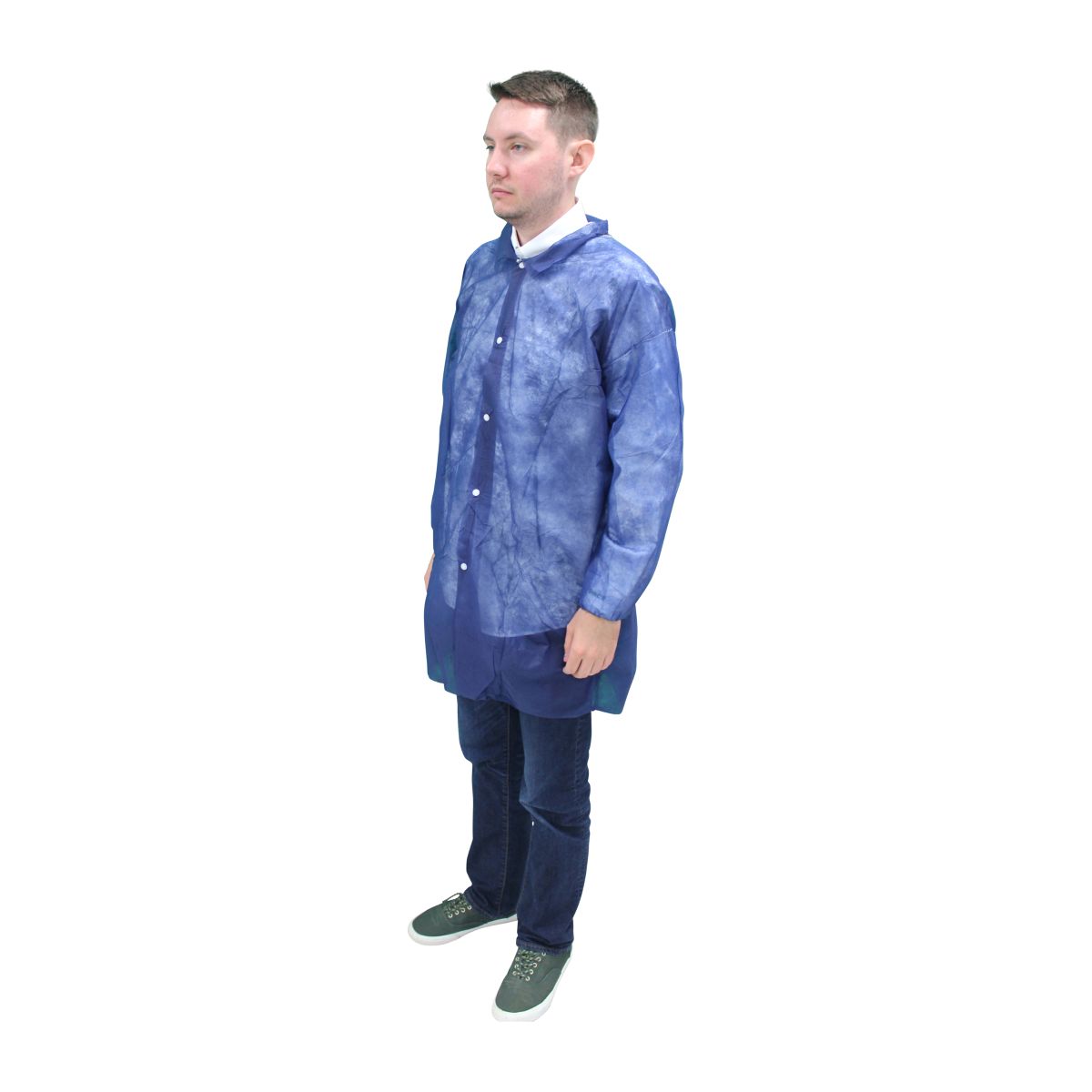 Safety Zone® PolyLite® Lab Coat w/ No Pockets, Snap Front