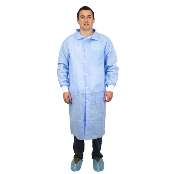 The Safety Zone SMS Lab Coat, 50 Gram, Blue - 2XL
