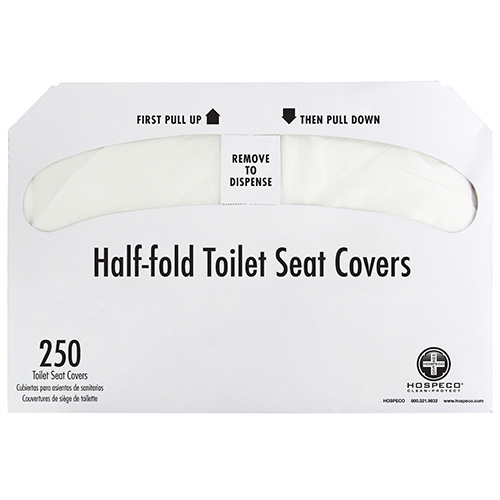 Hospeco Half-fold Toilet Seat Covers, Sold as 1 Carton, 5000 Each per Carton Hospeco Half-fold Toilet Seat Covers, Sold as 1 Carton, 5000 Each per Carton